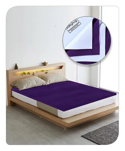 Babyhug Smart Dry Bed Protector Sheet XXL - Plum