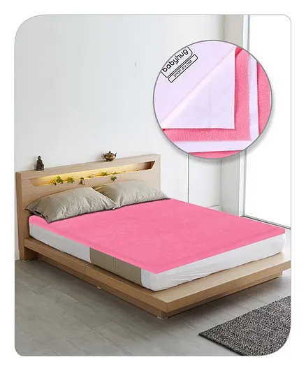 Babyhug Smart Dry Bed Protector Sheet XXL - Salmon Rose