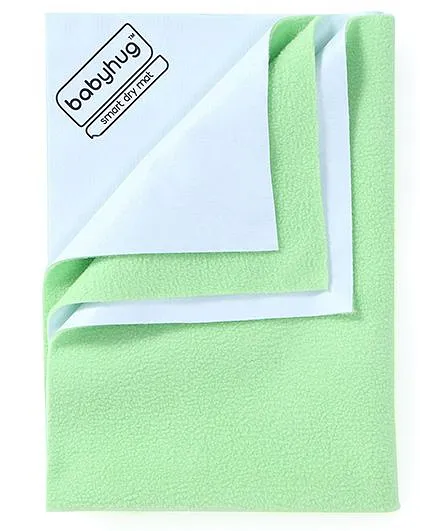 Babyhug Waterproof Bed Protector Sheet Double Bed Size - Green