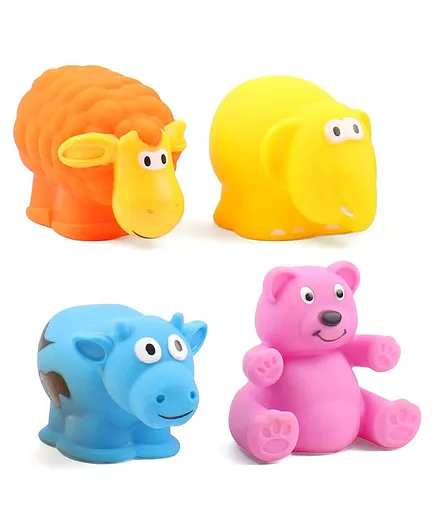 Giggles Animal Shaped Squeaky Bath Toys Pack of 4 - Multicolour