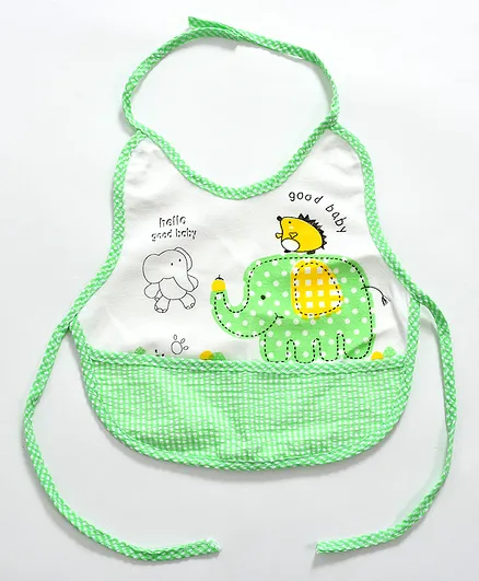 Jars Collections Waterproof Cotton Bib with Pocket - Multicolor