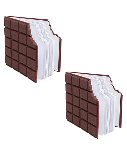 New Pinch Chocolate Shaped Notepad Pocket Diary Pack of 2- 160 Pages