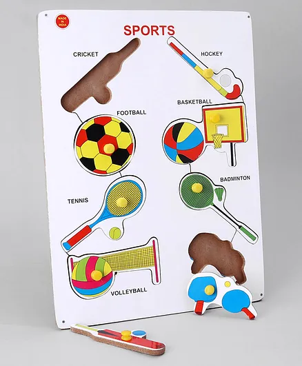 Toes2Nose Wooden Sports Knob Puzzle - 8 Pieces
