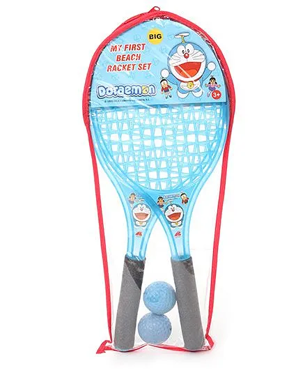 Doraemon Beach Tennis Racket Set (Color May Vary) & Marvel Spiderman Bowling Set (Color May Vary)