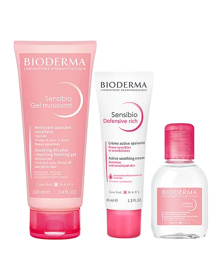 Bioderma Sensibio Combo Toner Gel Moussant Anti Pollution Cream - 240 ml