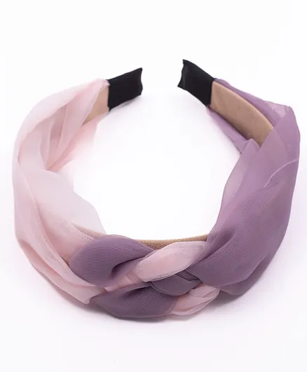 Jewelz Knot Detail Synthetic Hair Band - Purple Pink