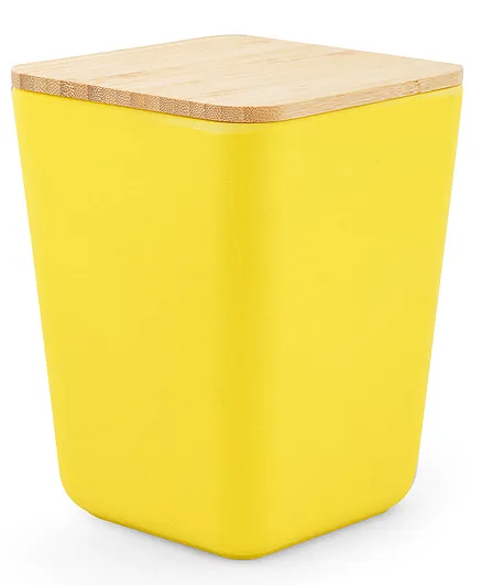 Earthism Eco-Friendly Bamboo Fibre Canister - Yellow