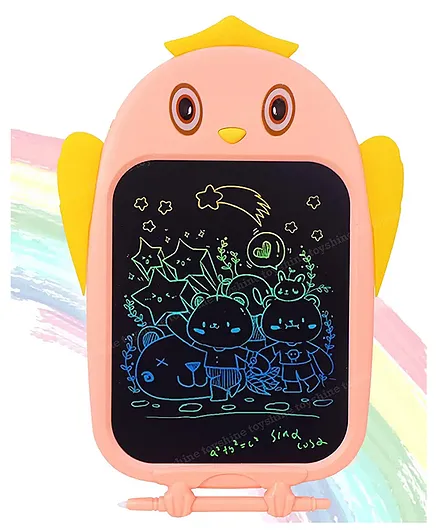 Toyshine 8.5 Inch Writing Tablet - Pink Yellow