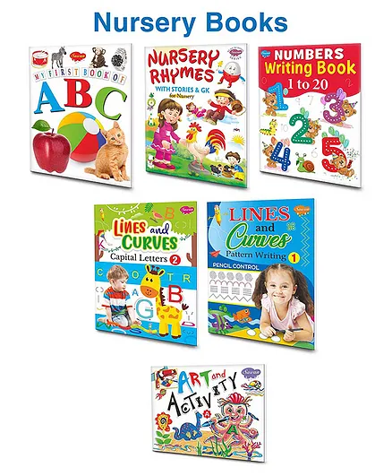 Sawan Present Nursery Books Set of 6 Reading Writing Learning - English