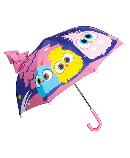 Fiddlerz Umbrella For Kids Stylish & Cute Design Printed Windproof Long Handled Lightweight Kids Umbrella for Girls Children (Color and Design May Vary)
