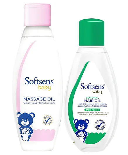 Softsens baby Nourishing Massage Oil & Hair Oil Combo - 300 ml