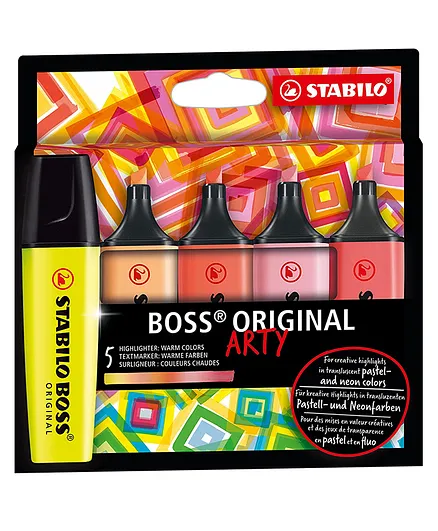 STABILO Highlighter Arty Boss Original Set of 5 - Multicolour