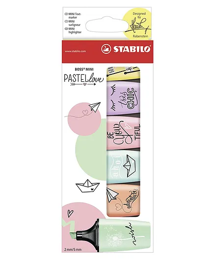 Stabilo Boss  Mini Pastel Highlighters Set of 6 - Assorted colors
