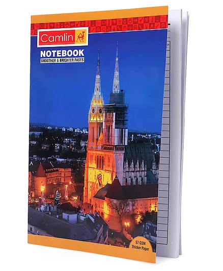 Camlin Plain Notebook Tower Print - 132 Pages