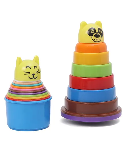 Fair Two In One Lear To Stack Toy Multicolor - 6 Piece