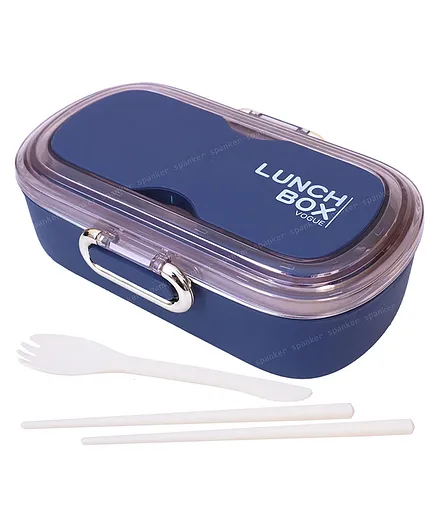 Spanker Hotty Lunch Box Thermal Stainless Steel Insulation Box Tableware Set Portable Tiffin Box  Keep Food -  Dark Blue