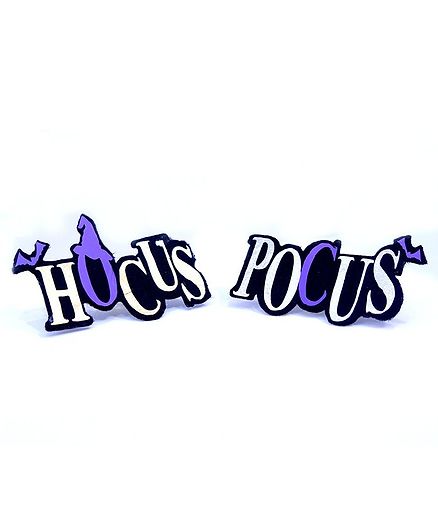 Tipy Tipy Tap Halloween Theme Set Of 2 Hocus Pocus Detailed Rings - Black & Purple