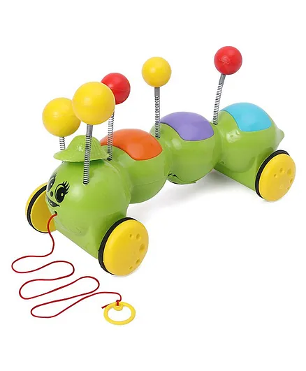 Toyzone Pull Along Happy Toy Caterpillar - Color May Vary