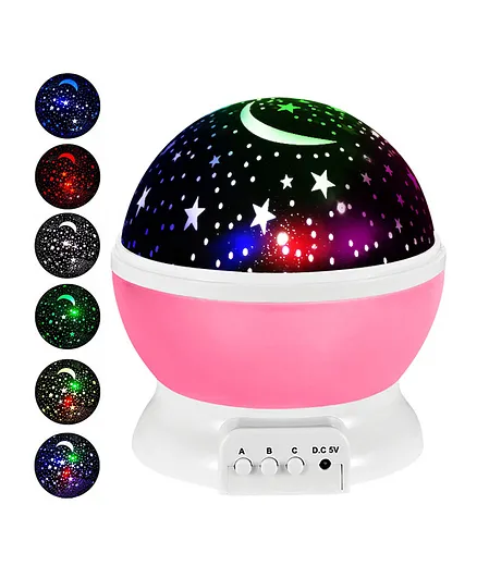 OPINA Star Light Rotating Projector Lamp With Colors and 360 Degree Moon (Color May Vary)