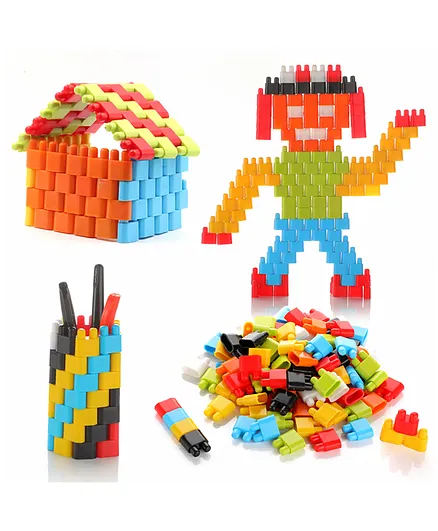 Aditi Toys Bullet Blocks Puzzle Multicolour - 150 Pieces