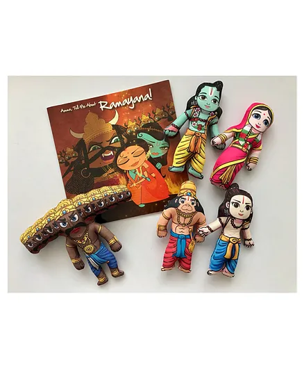 Little Canvas Ramayana Plush Dolls Multicolor - Height 4 cm