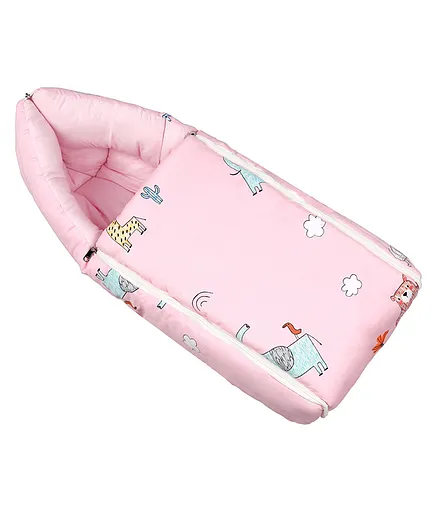 R For Rabbit Snuggy Carry Nest And Bedding - Pink