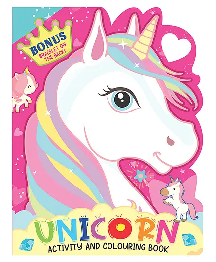 Die Cut Animal Shaped Unicorn Activity and Colouring Book - English