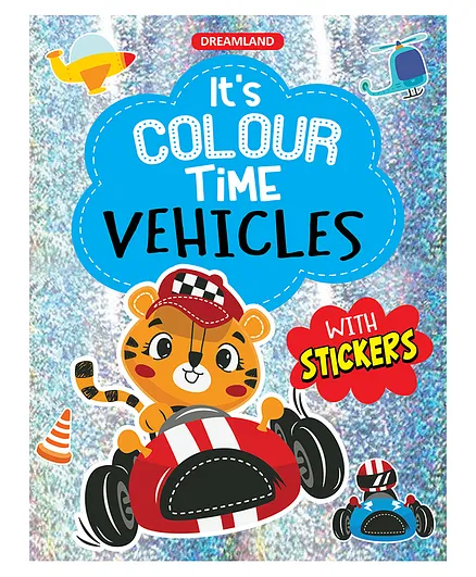 Vehicles It's Colour time with Stickers - English