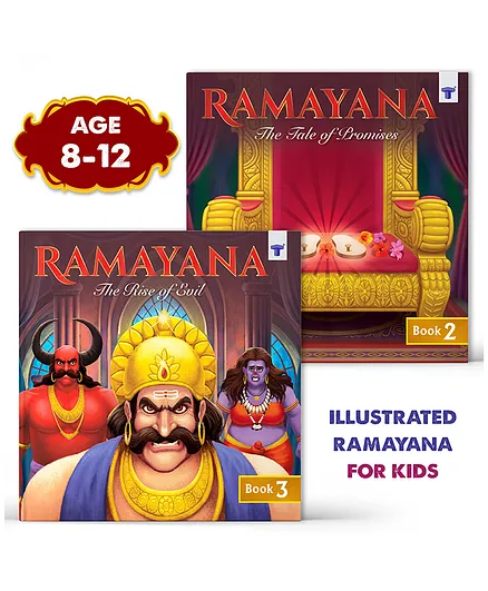 Ramayana Story Book for Kids Part 2 & Part 3, Combo of 2 Books - English