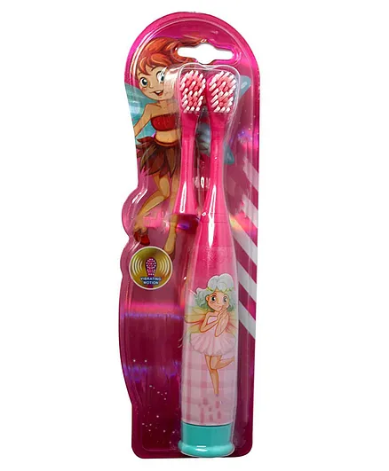 Enorme Battery Powered Electric Soft Bristles Toothbrush with Extra Brush - Pink