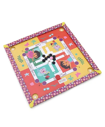Dora Carrom Board Big 26 Pieces = Multicolor