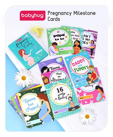 Babyhug Pregnancy Milestone Cards - English