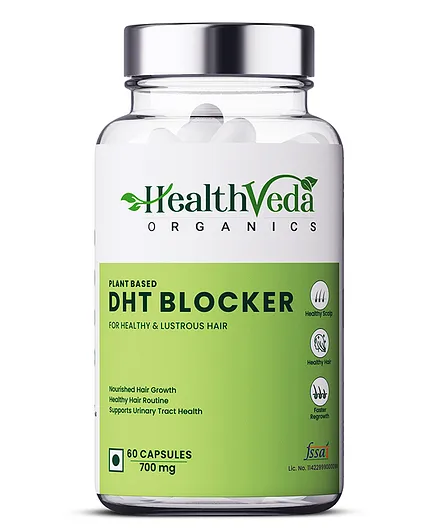 Health Veda Organics Plant Based DHT Blocker for Urinary Tract & Hair  Health - 60 Capsules Online in India, Buy at Best Price from  -  12240829