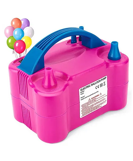 DHAWANI Two Nozzles Electric Balloon Air Pump - Pink