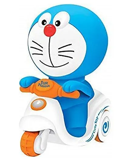 Doraemon Pressure Friction Toddler Car Toy Push and Go Doraemon Scooter Toy for Kids- Multicolor
