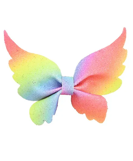 Aye Candy Glittery Ombre Butterfly On Aligator Hair Clip - Yellow Green Pink