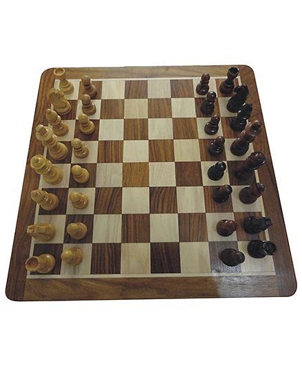 Wasan Chopra Magnetic Chess Board Game - Brown Cream