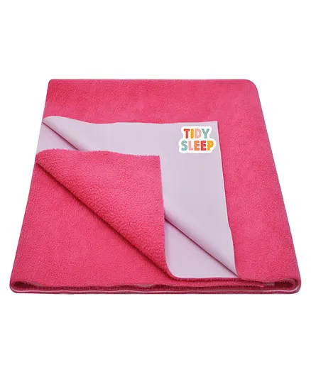 Tidy Sleep Waterproof Plastic Mattress Protection Sheet Double Bed King Size - Dark Pink