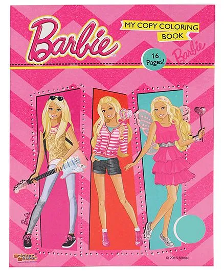 Sticker Bazaar Barbie My Copy Coloring Book - English (Print May Vary)