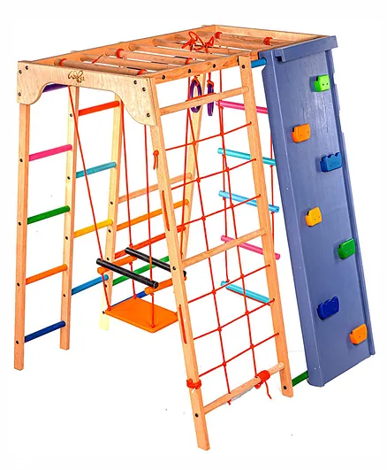 WoodBee Toys Jungle Gym  9 Play Items in one - Multicolour