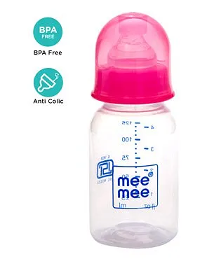 Mee Mee Polypropylene Eazy Flo Premium Feeding Bottle Pink - 125 ml