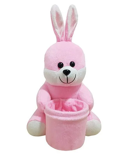 Ultra Soft Bunny Pen Stand Pink - 20 cm