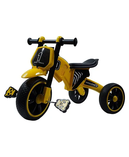 JoyRide Himalayan 1 Best Trike Baby Tricycle with Headlight Music Yellow