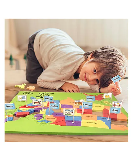 Imagi Make Mapology USA With Capitals Puzzle - 45 Pieces