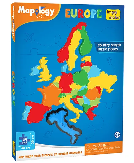 Imagi Make Mapology Europe With Capitals Puzzle - 34 Pieces