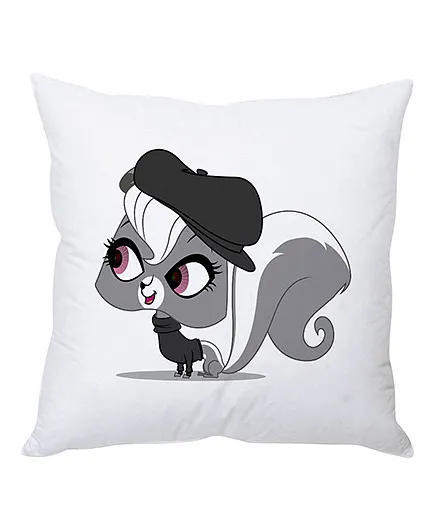 Stybuzz Cushion Cover Squirrel Print - Black Grey White