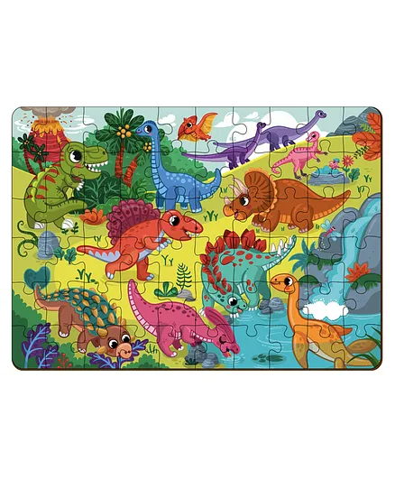 Mini Leaves  Dinosaurs World Wooden Jigsaw Floor Puzzle - 60 Pieces