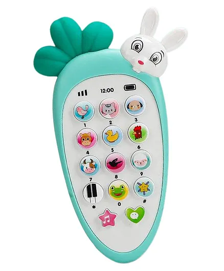 VGRASSP Radish Style Pretend Play Cell Phone Toy for Kids, Toddlers with Music, Ringtones, Lights - Birthday Party Favors and Gifts for Girls - Color As Per Stock 