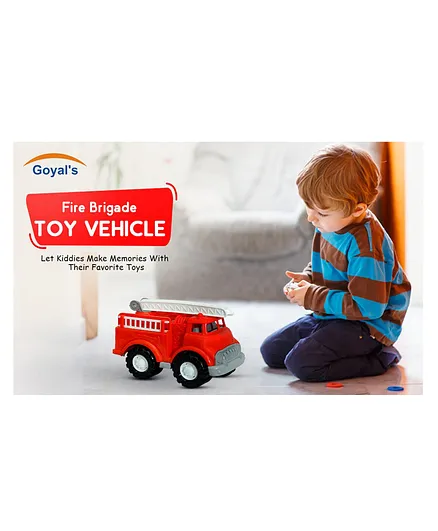Goyals Fire Brigade Ambulance Toy Vehicle with Fire Rescue Ladders - Red