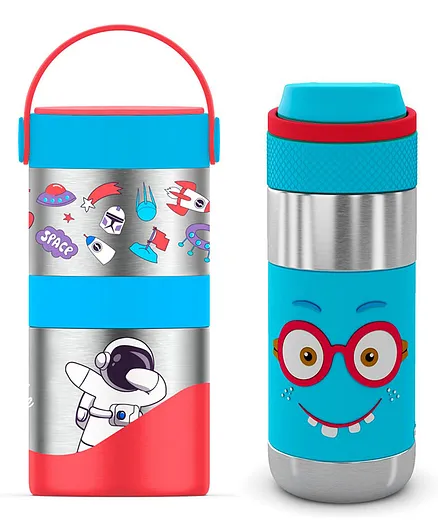 Rabitat Combo Meal on the wheels Set Meal Mate Max Food Jar  ml and Clean Lock Insulated Bottle Shyguy - 700 ml & 410 ml